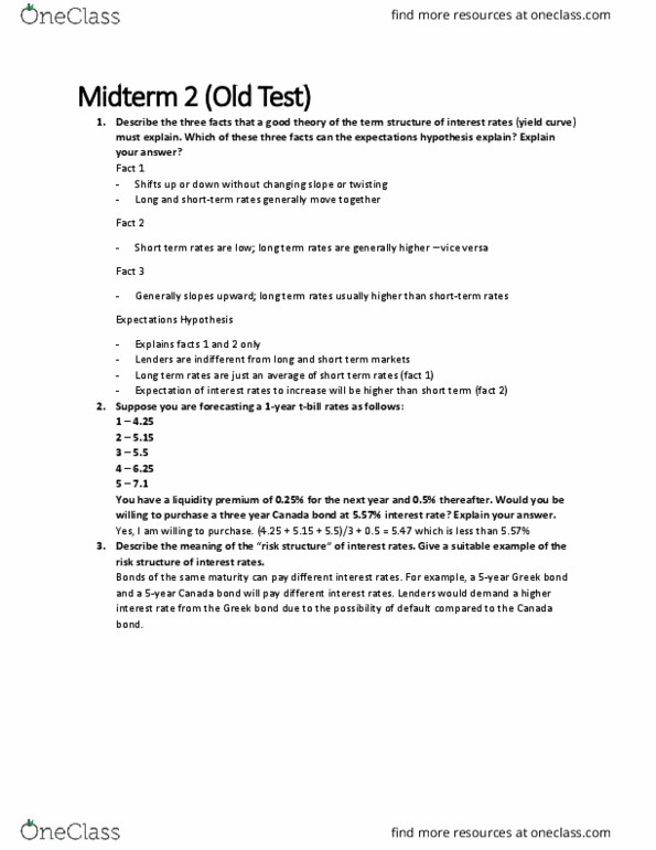 ECON-3076EL Lecture Notes - Lecture 1: Dividend Discount Model, Corporate Bond, Efficient-Market Hypothesis thumbnail