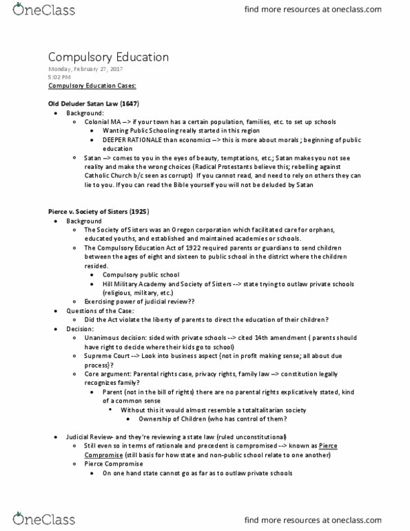 EDUC240 Lecture Notes - Lecture 2: Infection, First Amendment To The United States Constitution, Shool thumbnail