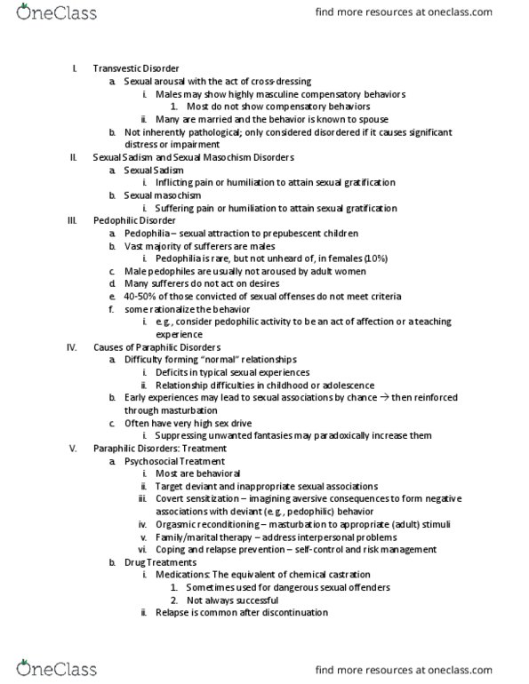 PSY BEH 102C Lecture Notes - Lecture 28: Intersex, Chemical Castration, Gender Dysphoria thumbnail