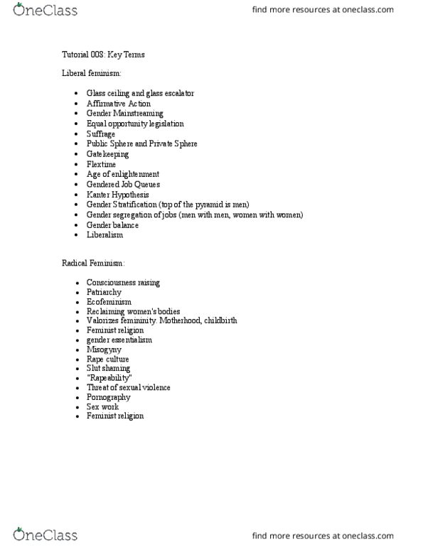Wsta03h3 Lecture Notes Winter 2016 Lecture 2 Sheryl Sandberg