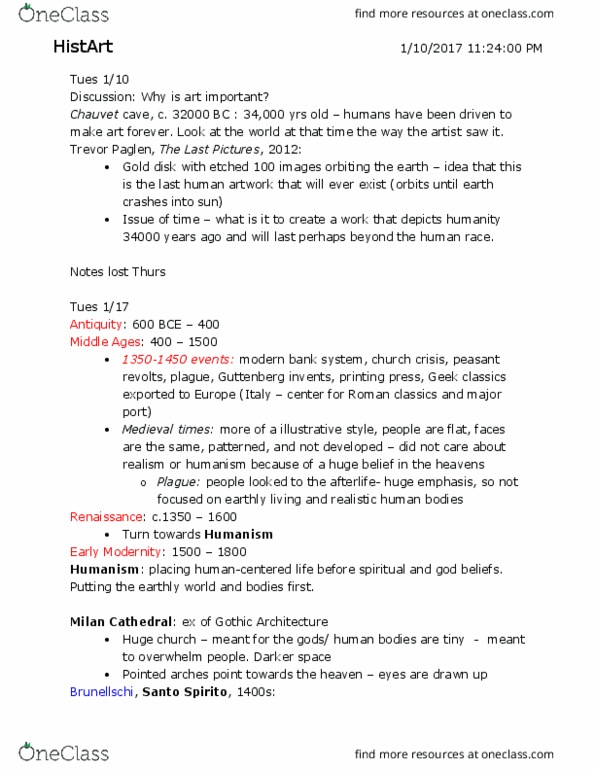 HISTART 2002 Lecture Notes - Lecture 10: Absolute Monarchy, Think Global, Killing Machine thumbnail