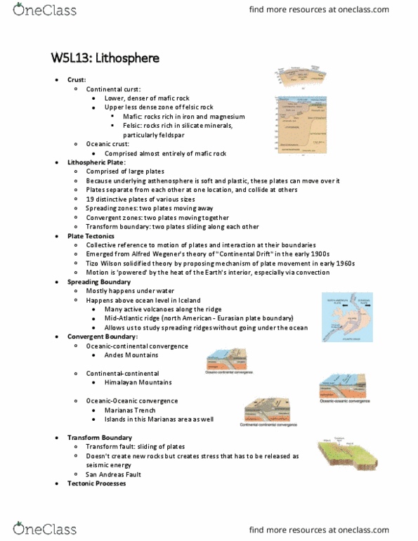 GPHY 102 Lecture Notes - Lecture 13: Continental Shelf, Igneous Rock, Canadian Shield thumbnail