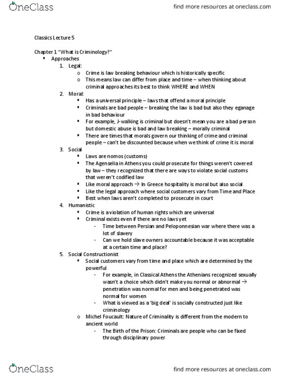 Classical Studies 2301A/B Lecture Notes - Lecture 5: Opendocument, Victimology, Victim Blaming thumbnail