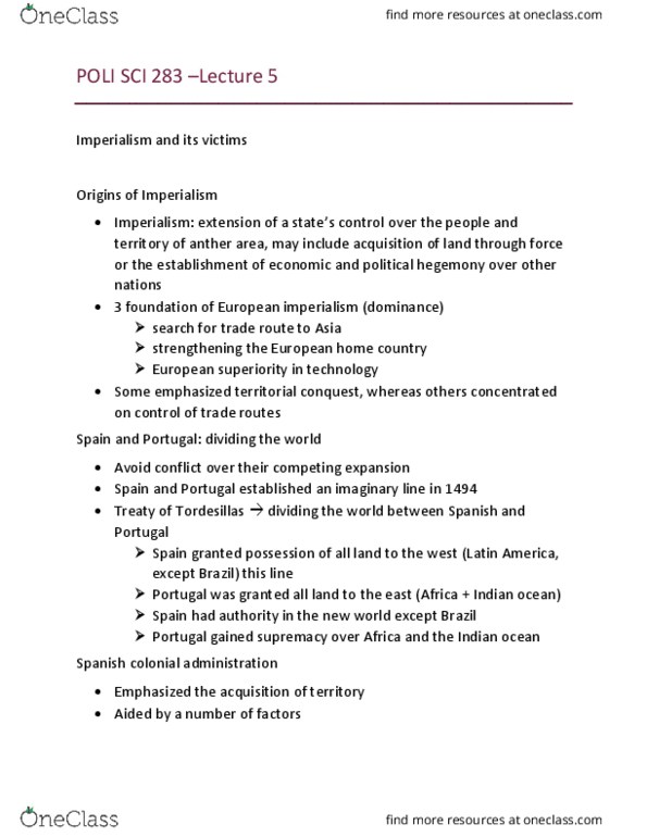 POLI 283 Lecture 5: POLI SCI 283 –Lecture 5 thumbnail