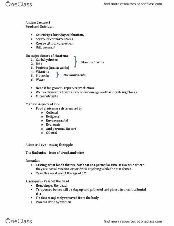ANTHROP 1AA3 Lecture 8: ANTHROP 1AA3 Lecture 8 part 1 thumbnail