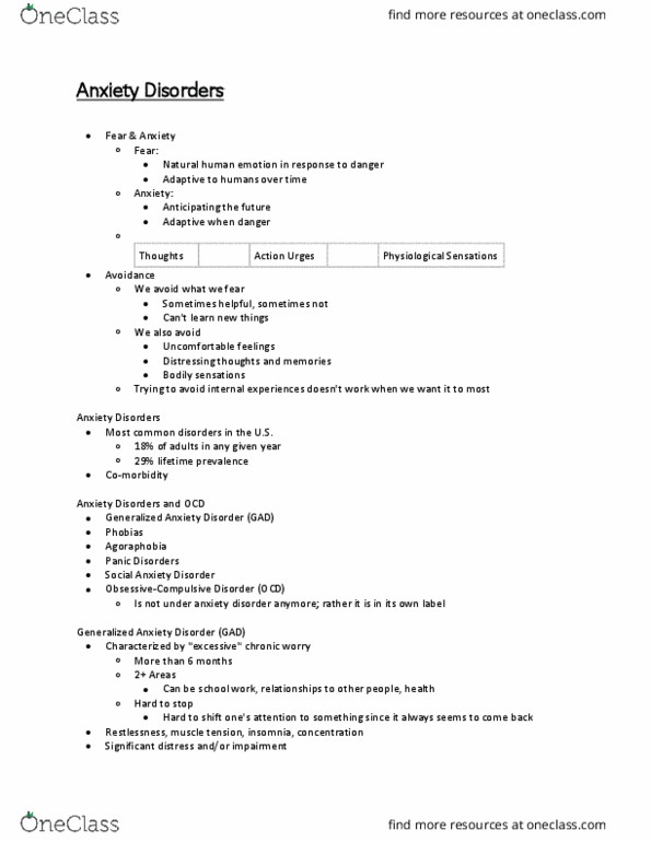 PSYCH 215 Lecture Notes - Lecture 6: Chest Pain, Locus Coeruleus, Social Skills thumbnail