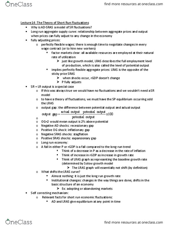 ECON 102 Lecture Notes - Lecture 14: Disposable And Discretionary Income, Fiscal Multiplier, Consumption Function thumbnail