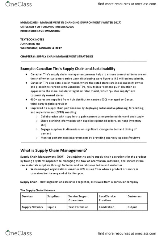 MGM102H5 Chapter 6: Supply Chain Management Strategies thumbnail