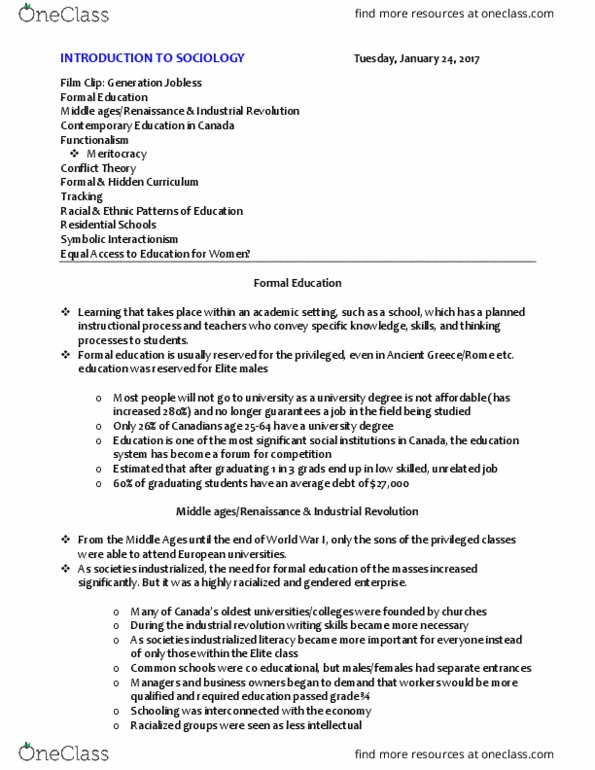 SOCI 1F90 Lecture Notes - Lecture 6: Ascribed Status, Korean Canadians, Visible Minority thumbnail