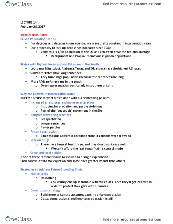 CRM/LAW C115 Lecture Notes - Lecture 14: Addiction, Rockefeller Drug Laws, Asteroid Family thumbnail