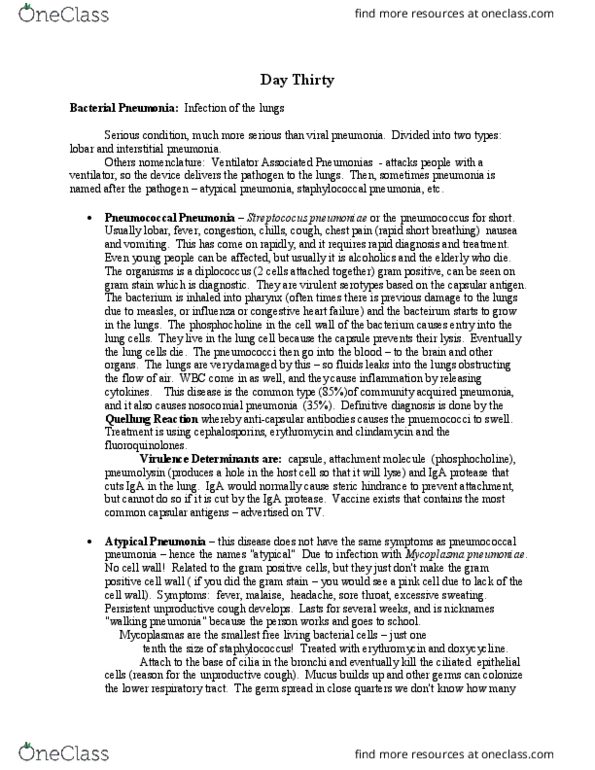BIOL 1414 Lecture Notes - Lecture 30: Bronchus, Mycobacterium Tuberculosis, Legionella thumbnail