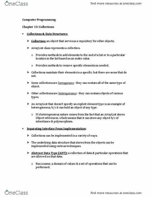 CS 121 Lecture Notes - Lecture 65: Doubly Linked List, Abstract Data Type, Linked List thumbnail