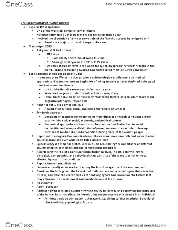 ANTH 337 Chapter Notes - Chapter 9: Case Fatality Rate, Isoniazid, Selection Bias thumbnail