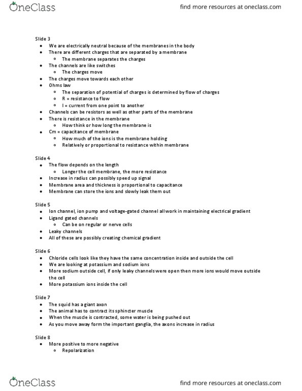 BIO202H5 Lecture Notes - Lecture 7: Conformational Change, Depolarization, Resting Potential thumbnail