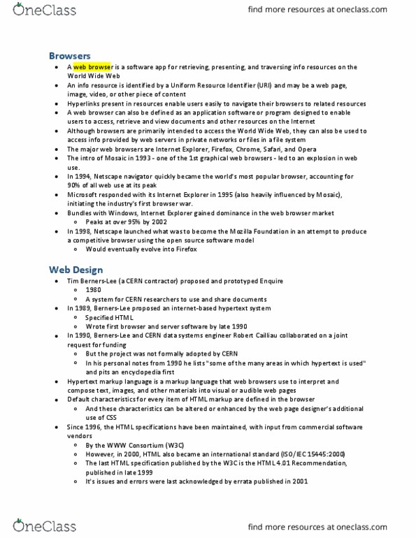 PLS 21 Lecture Notes - Lecture 8: Scripting Language, Standards Organization, Screen Reader thumbnail