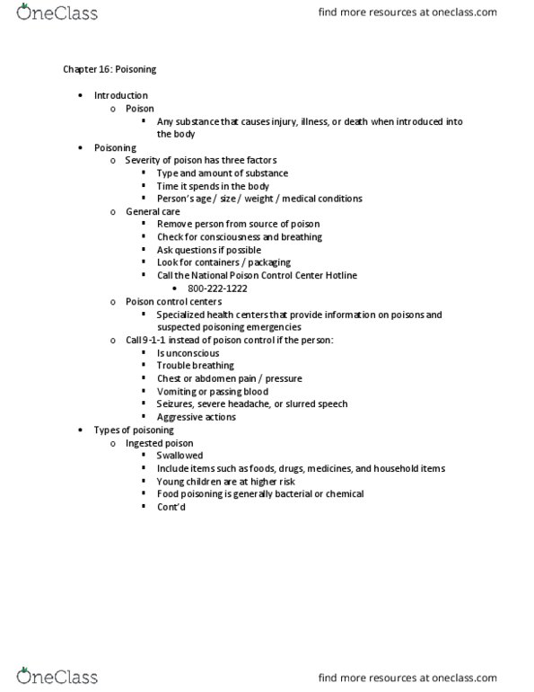 ED-3220 Chapter Notes - Chapter 16: Itch, Anaphylaxis, Hypotension thumbnail