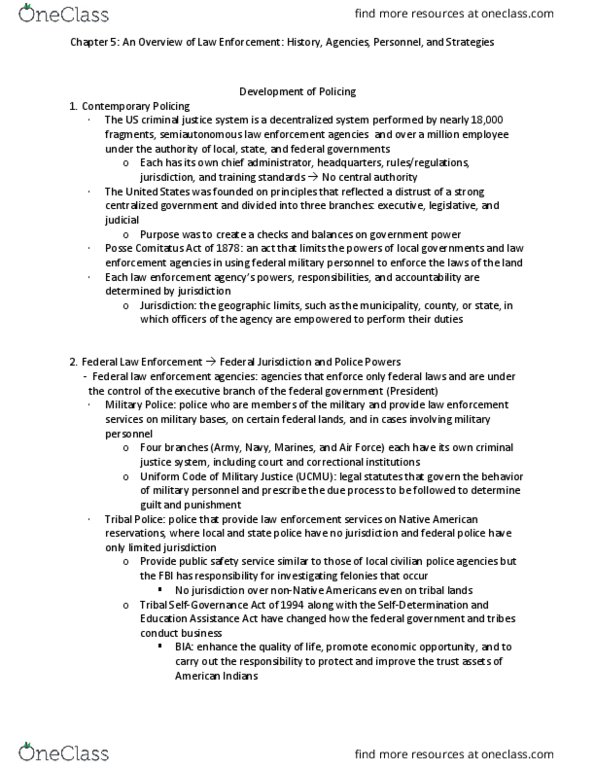 CRIM 100 Chapter Notes - Chapter 5: Airport Police, Polygraph, Vice thumbnail