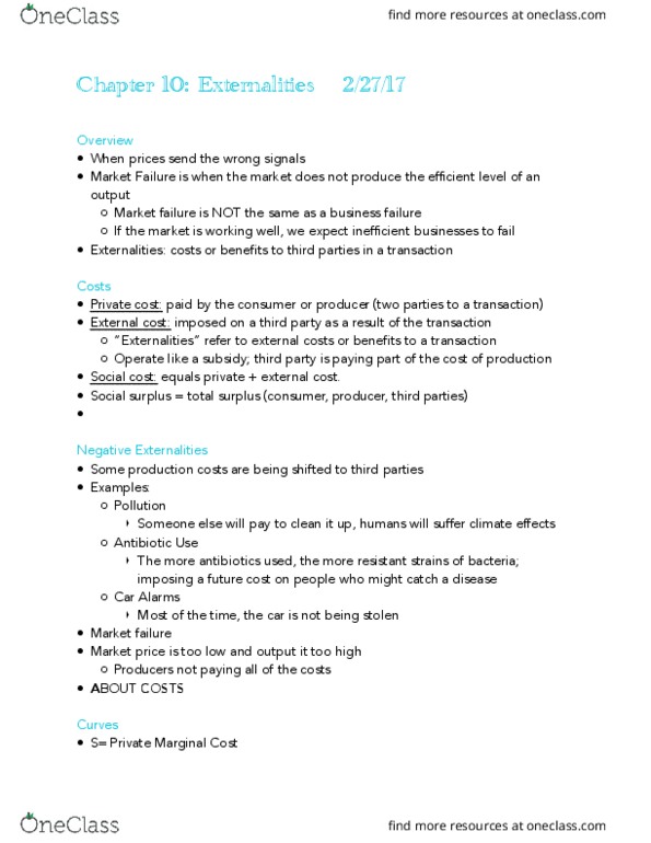 ECONOM 1014 Lecture Notes - Lecture 15: Sulfur, Pigovian Tax, Coase Theorem thumbnail