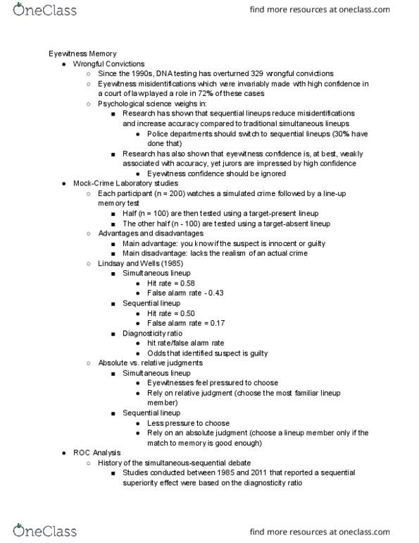 PSYC 3 Lecture Notes - Lecture 7: Mental Chronometry, Semantic Network, Spreading Activation thumbnail