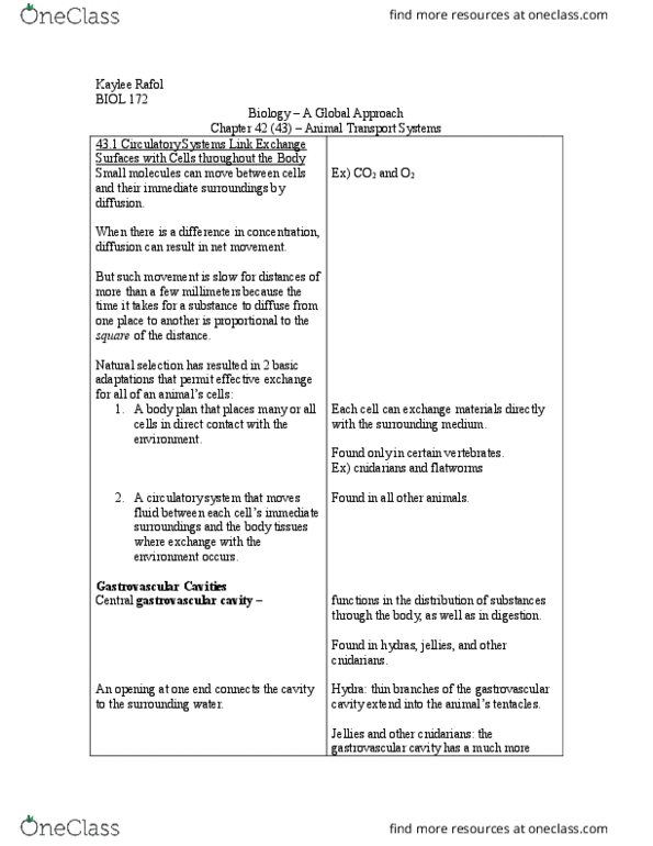 BIOL 172 Chapter Notes - Chapter 42: Heart Sounds, Cardiac Muscle, Collagen thumbnail