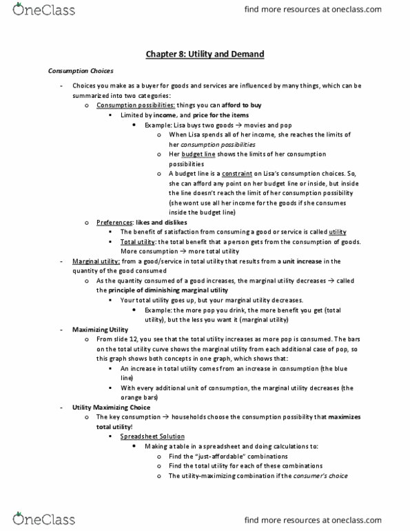 ECON 103 Lecture Notes - Lecture 12: Gie, Marginal Utility thumbnail