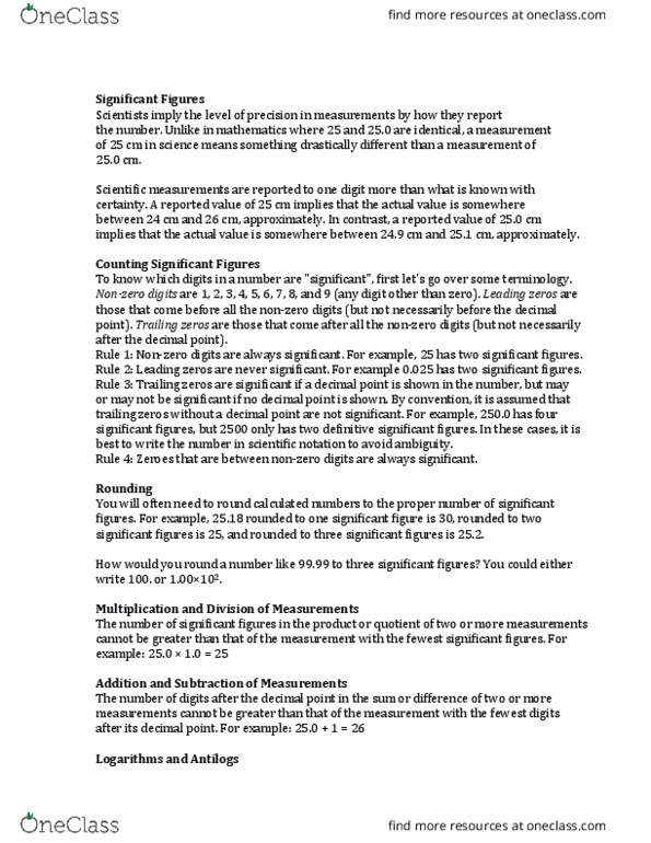 CHEM 1404 Lecture Notes - Lecture 1: Significant Figures, Trailing Zero, 5,6,7,8 thumbnail