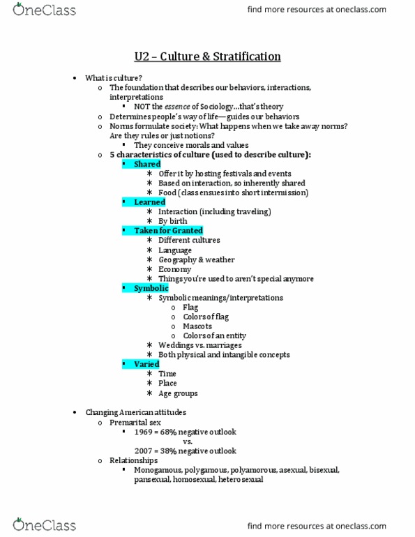 SOC 101 Lecture 2: Unit 2 - Culture & Stratification thumbnail