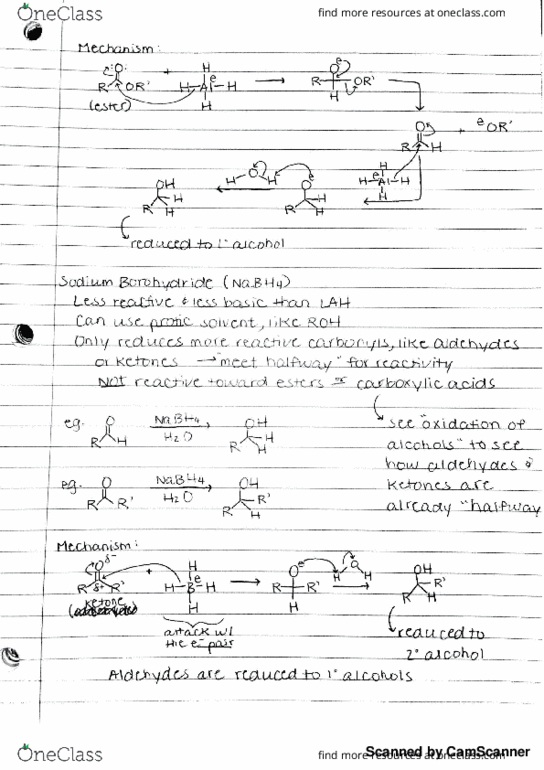 CHEM 252 Lecture 3: LAH Mechanism, Sodium Borohydride (NaBH4) with Mechanism, LAH & NaBH4 Reactivity, & Reduction of Alkyl Halides to Hydrocarbons thumbnail