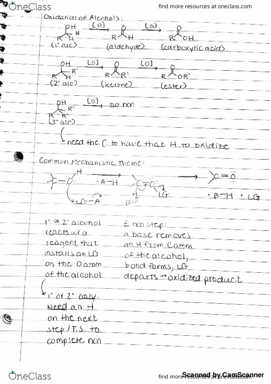 CHEM 252 Lecture 4: Oxidation of Alcohols with Common Mechanism & Swern Oxidation thumbnail