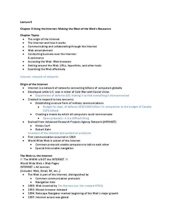 CP102 Lecture Notes - Lecture 5: Darpa, Vint Cerf, Email Client thumbnail