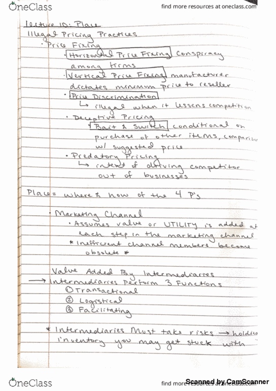 BCOR 2001 Lecture Notes - Lecture 9: Jean Patou thumbnail