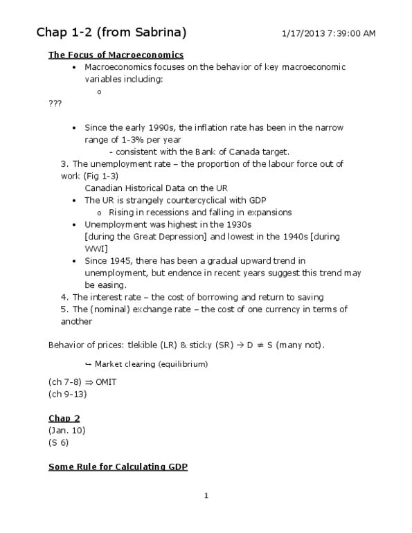 ECON 202 Lecture Notes - Gdp Deflator, Real Interest Rate, Nominal Interest Rate thumbnail