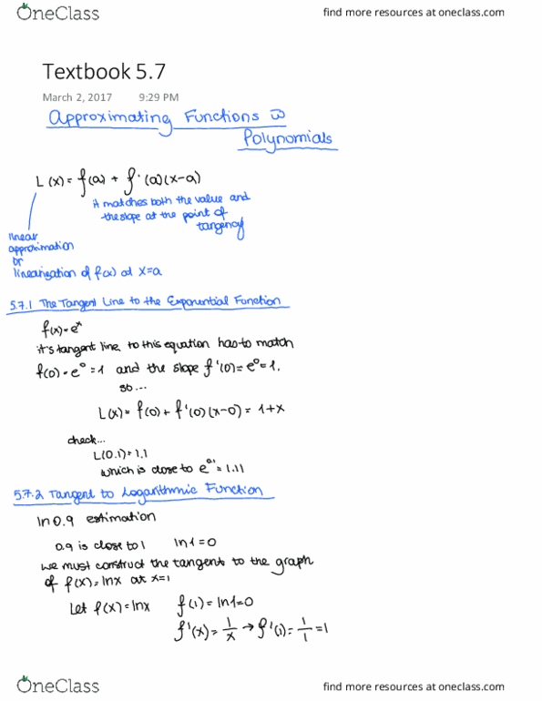 MATH 1LS3 Chapter Notes - Chapter 5.7: Extrapolation thumbnail