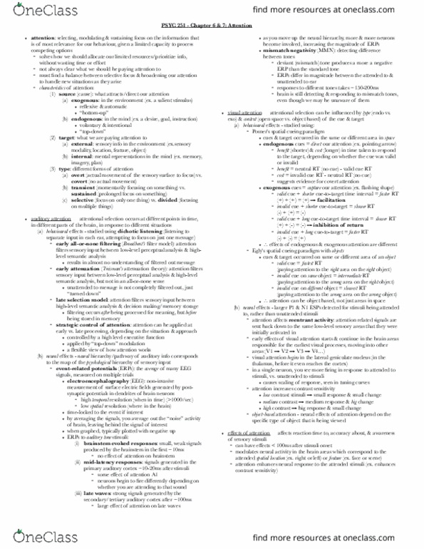 PSYC 251 Chapter 6, 7: PDF PSYC 251 Notes - Ch. 6 & 7 thumbnail