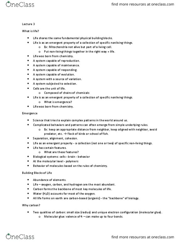 BIS 10 Lecture Notes - Lecture 3: Emergence, Valence Electron, Electron Configuration thumbnail