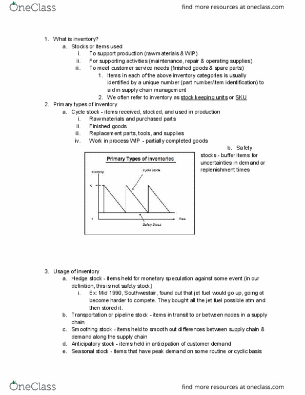 SCM 301 Lecture Notes - Lecture 13: Jet Fuel, Bai Language, Stockout thumbnail