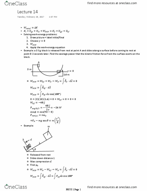 PHYS 1 Lecture Notes - Lecture 14: Friction, Mechanical Equilibrium thumbnail