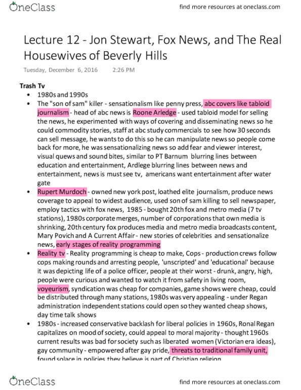 History 2132A/B Lecture Notes - Lecture 12: The Real Housewives, Betty Friedan, P. T. Barnum thumbnail
