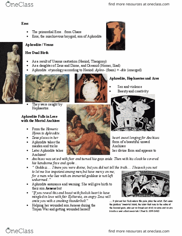 CLA 2323 Lecture 10: Lecture 10 - Aphrodite thumbnail