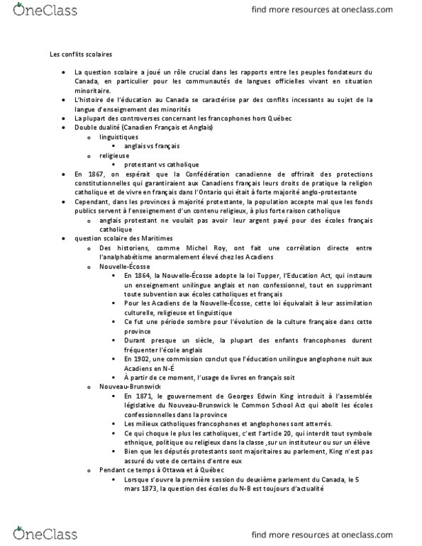HIS 1501 Lecture Notes - Lecture 12: Le Droit, Parlement, La Question thumbnail