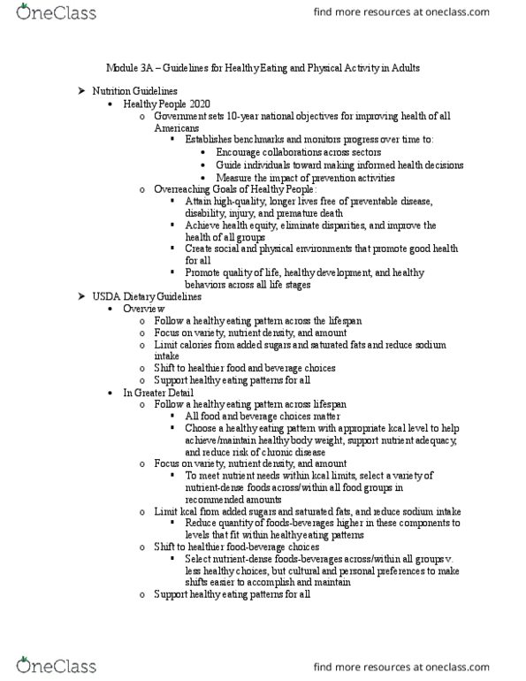 ENS 434 Lecture Notes - Lecture 3: Nutrient Density, Health Equity, Calorie thumbnail