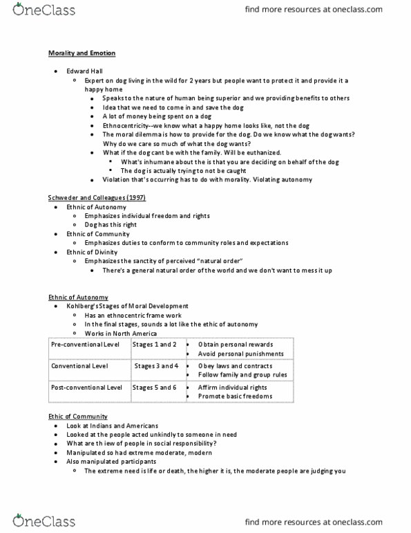 PSYC14H3 Lecture Notes - Lecture 7: Ethnocentrism thumbnail