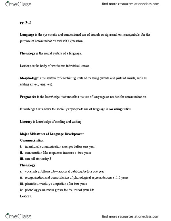 PSY 3136 Chapter Notes - Chapter 3-15: Sociolinguistics, Pragmatics, Behavioralism thumbnail