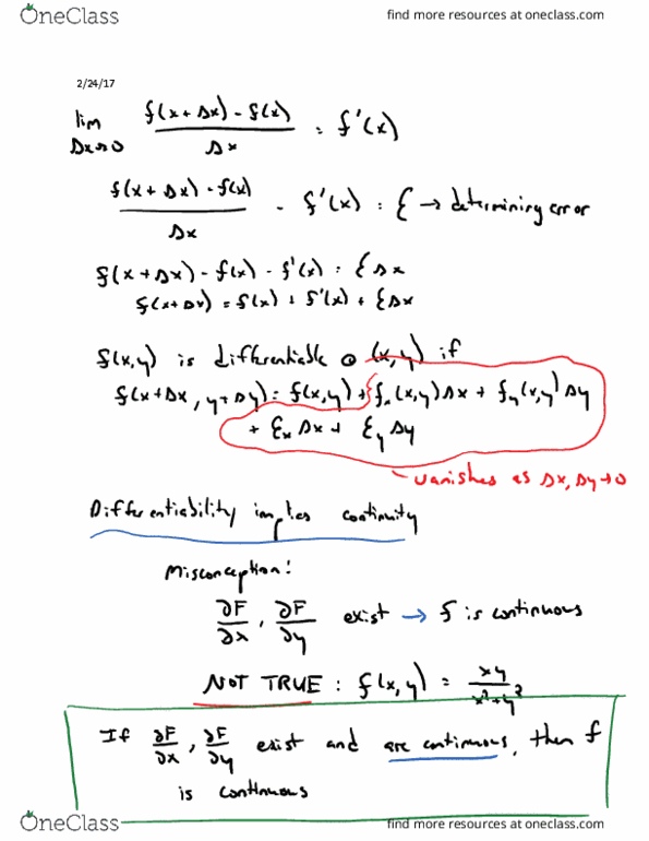 L24 Math 233 Lecture 15: Continuity the Chain Rule and Taylor Approximations thumbnail