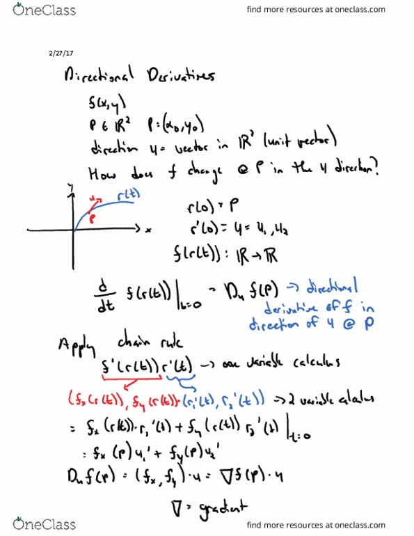 L24 Math 233 Lecture 16: Directional derivatives thumbnail