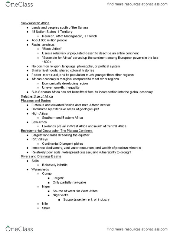 GEOG 200 Lecture Notes - Lecture 8: Orogeny, European Colonialism, Nationstates thumbnail