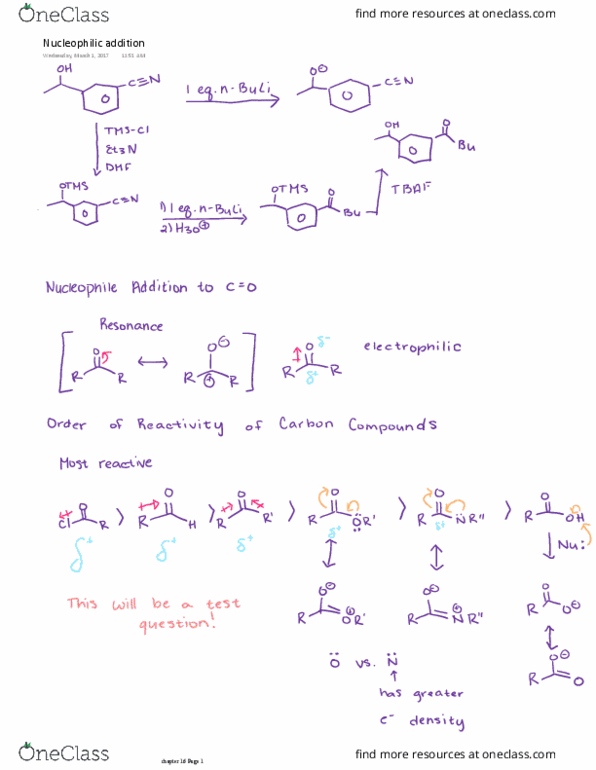 CHEM 3153 Lecture Notes - Lecture 12: Nucleophilic Addition, Nucleophile thumbnail