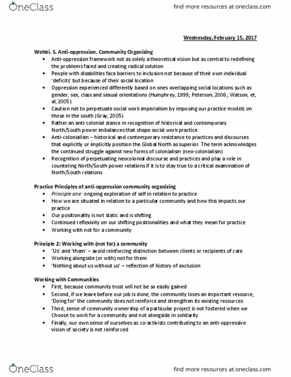 SWP 31A/B Lecture Notes - Lecture 14: Neocolonialism thumbnail