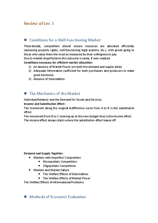 MGEC34H3 Lecture Notes - Economic Evaluation, Monopolistic Competition, Efficient-Market Hypothesis thumbnail