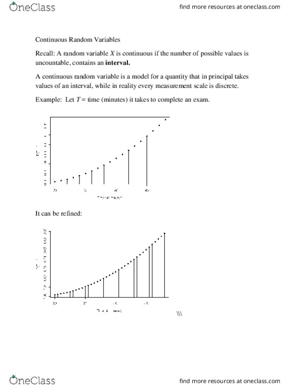 STAT 3450 Lecture Notes - Lecture 6: Probability Distribution, Random Variable, Cumulative Distribution Function thumbnail